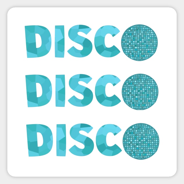 1970 RETRO Blue Disco Ball Sticker by SartorisArt1